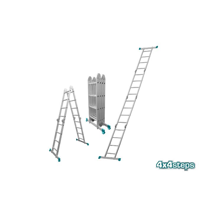 TOTAL MULTI-PURPOSE ALUMINUM LADDER 4X4 STEPS