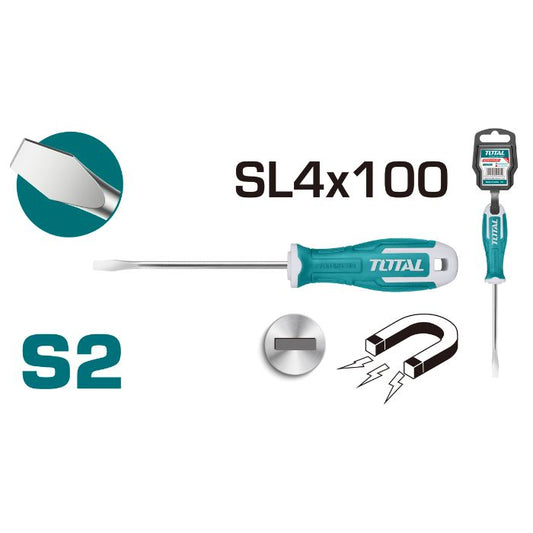 TOTAL SLOTTED SCREWDRIVER SL 4 X 100mm