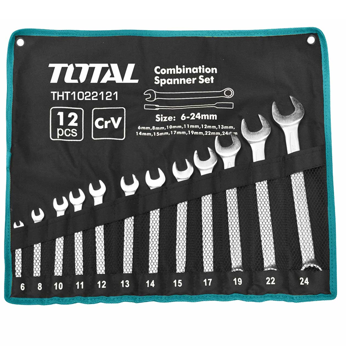 TOTAL 12PCS COMBINATION SPANNER SET