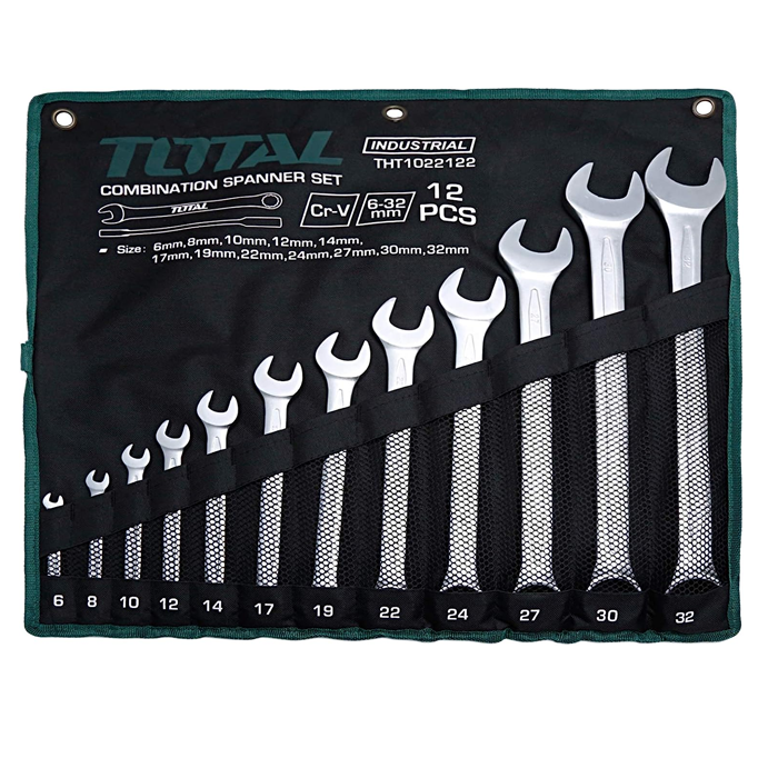 TOTAL 12PCS COMBINATION SPANNER SET