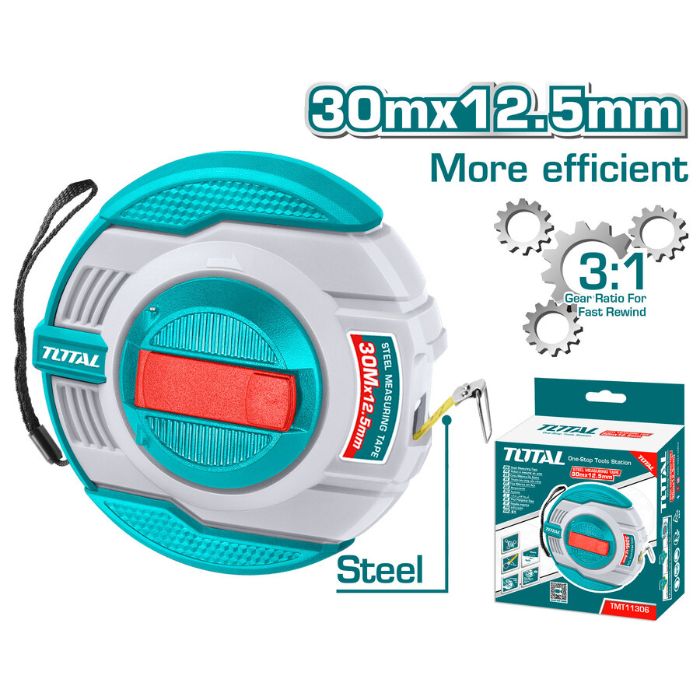 TOTAL STEEL MEASURING TAPE 30M